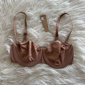 Skims Smoothing Intimates Unlined Strapless Bra Sienna Size 34D
